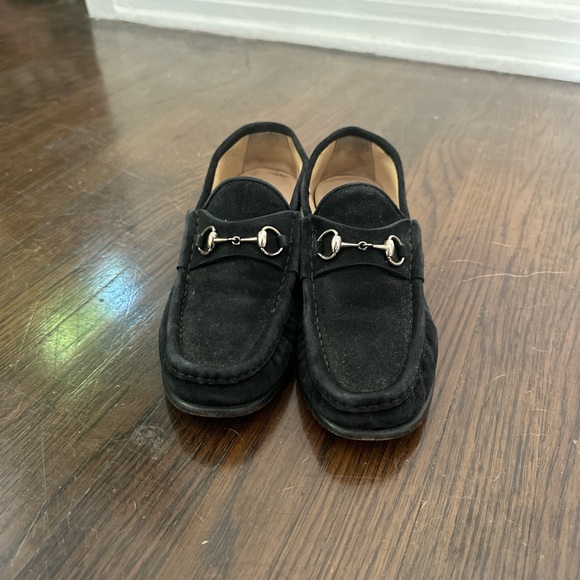 Vintage Navy Gucci Loafers - Picture 1 of 3